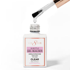 [6 Pack Bonus] Cre8tion Gel Collection - Overlay/ Brush on Builder 0.5oz 01 Clear (Compare - Buy 5 Get 1 Free)