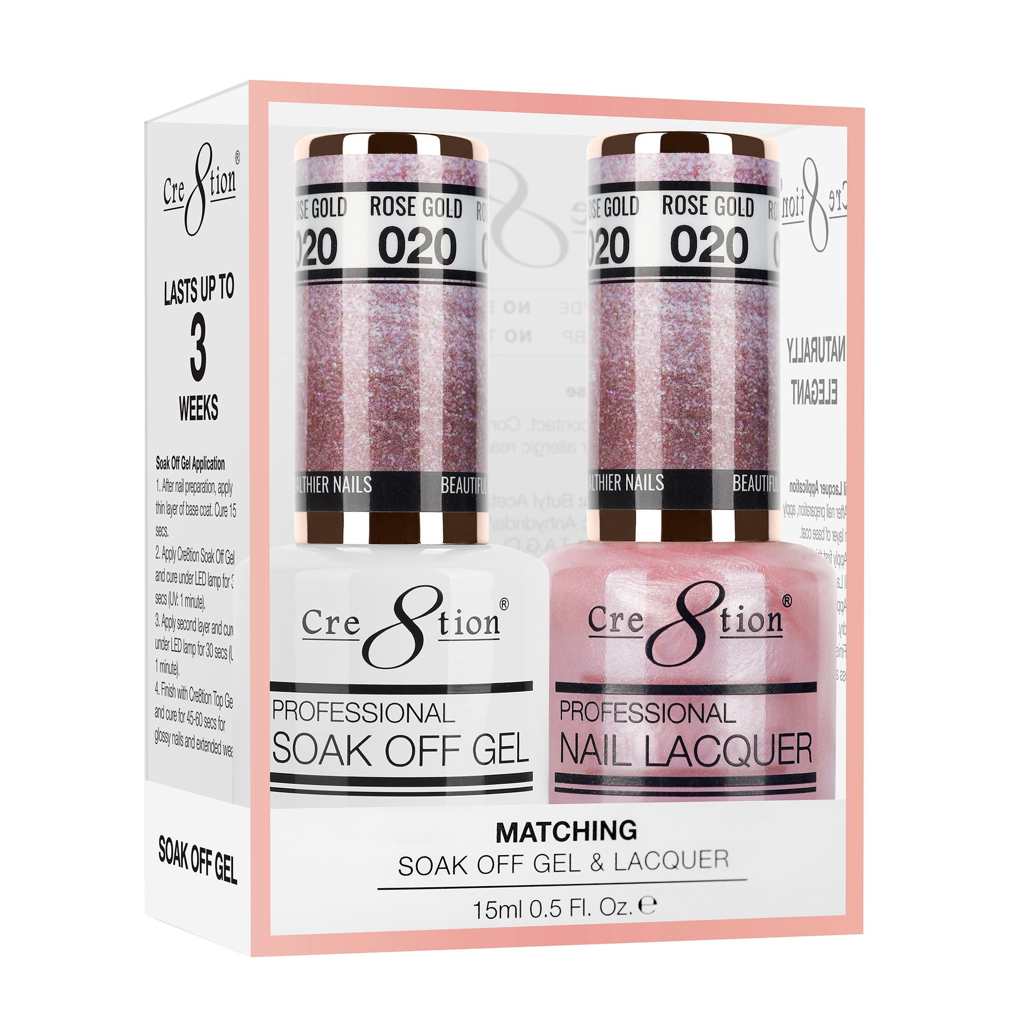 Cre8tion Matching Sets - 020 ROSE GOLD (SHIMMERY)