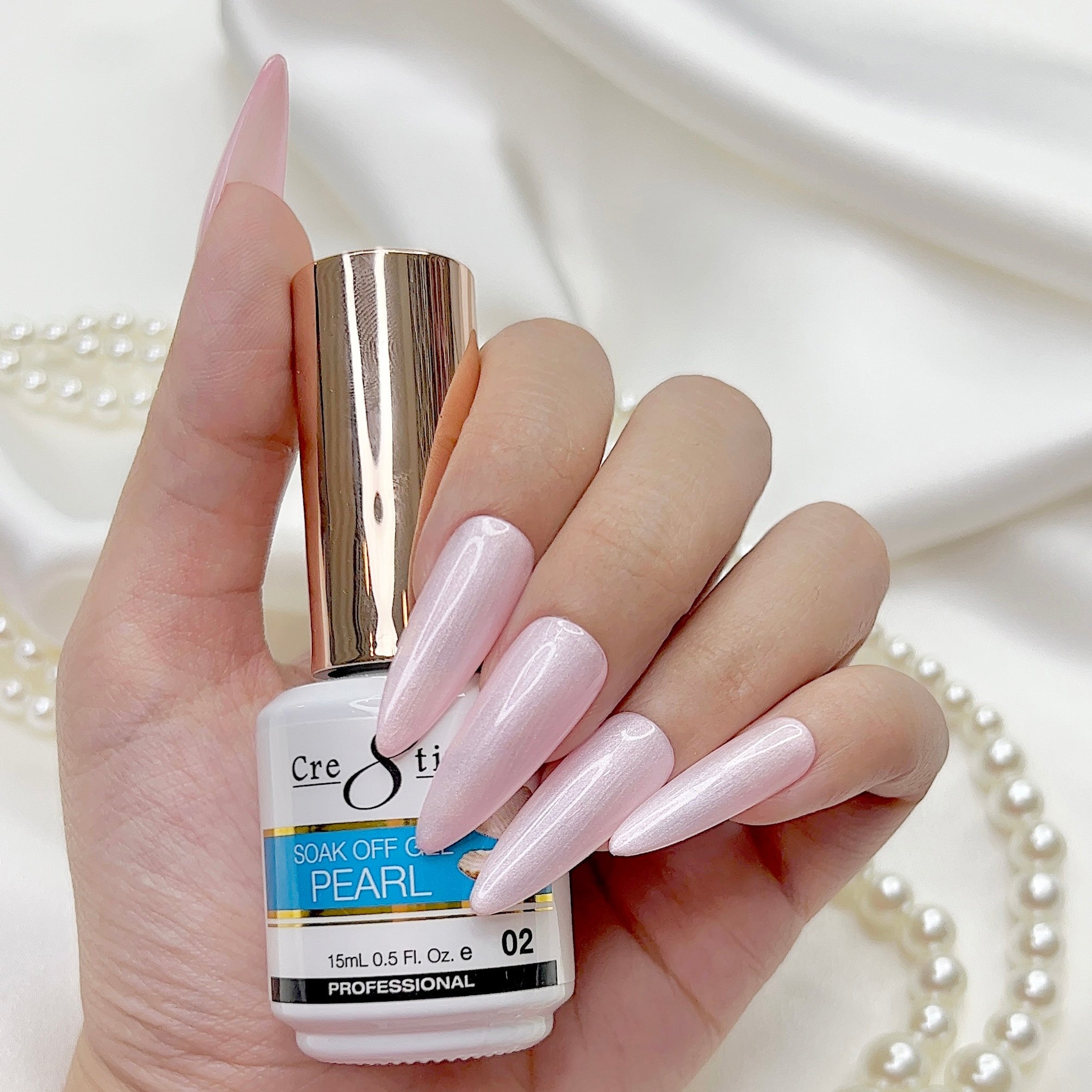 Cre8tion Pearl Gel 0.5oz - Full Set 18 colors w/ 1 Color Chart