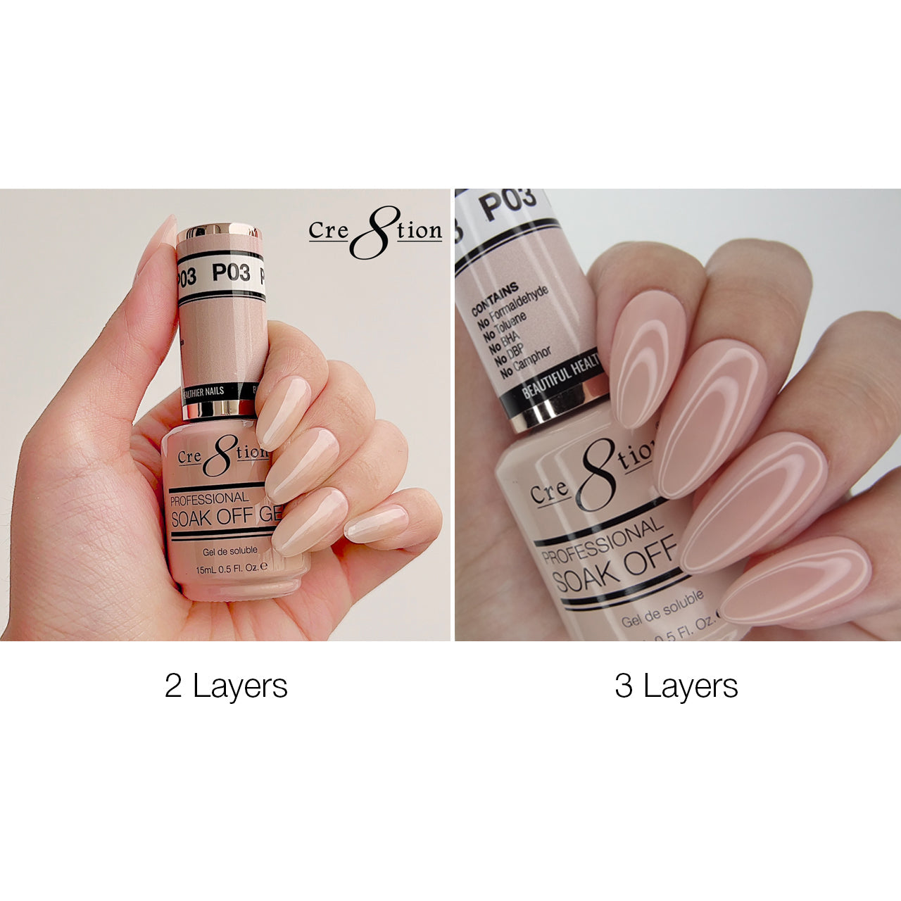 Cre8tion Gel - French Collection 0.5oz - P03 Precious Pink