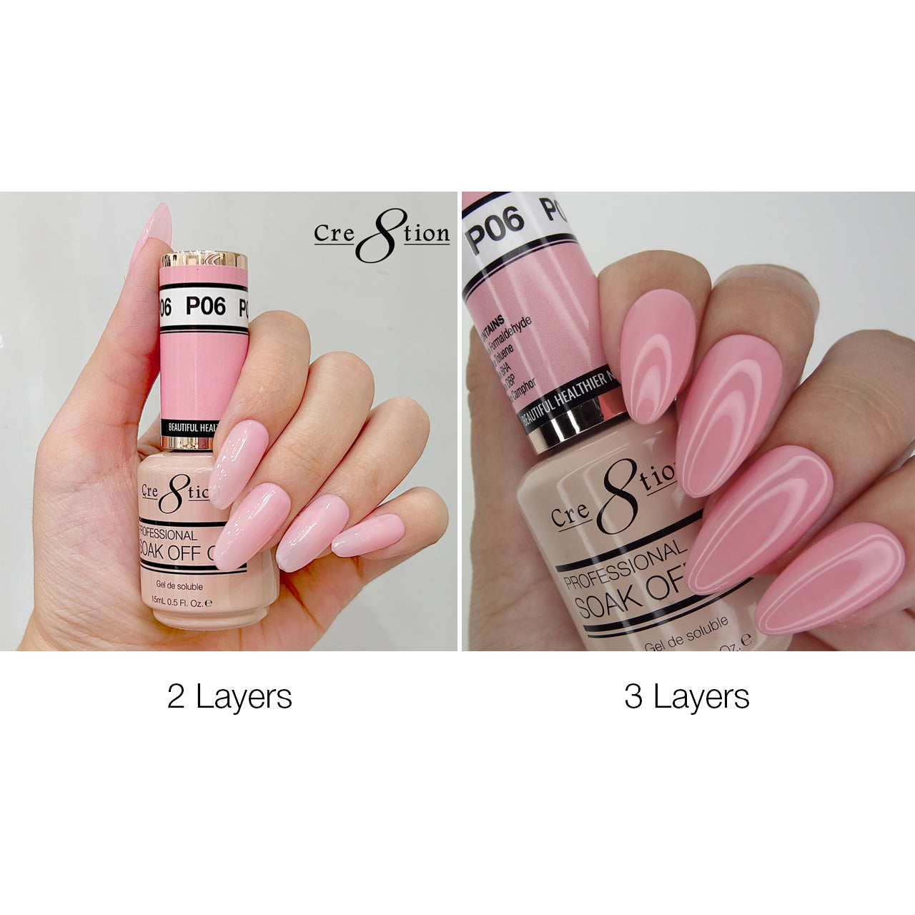 Cre8tion Gel - French Collection 0.5oz - P06 It's a Girl Pink