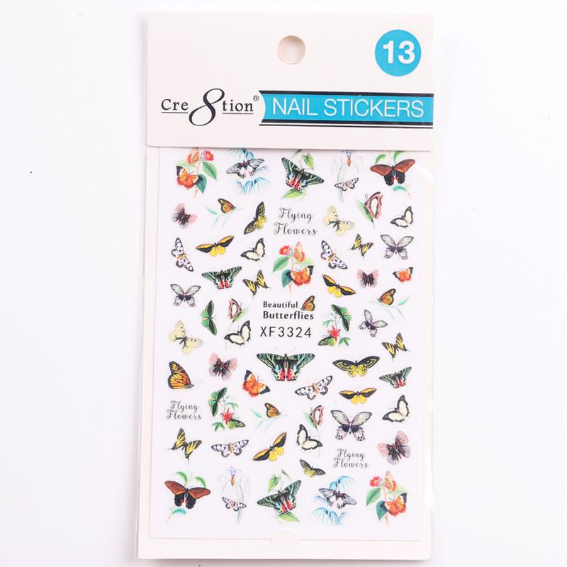 Cre8tion Nail Art Sticker Butterfly (42 Styles)