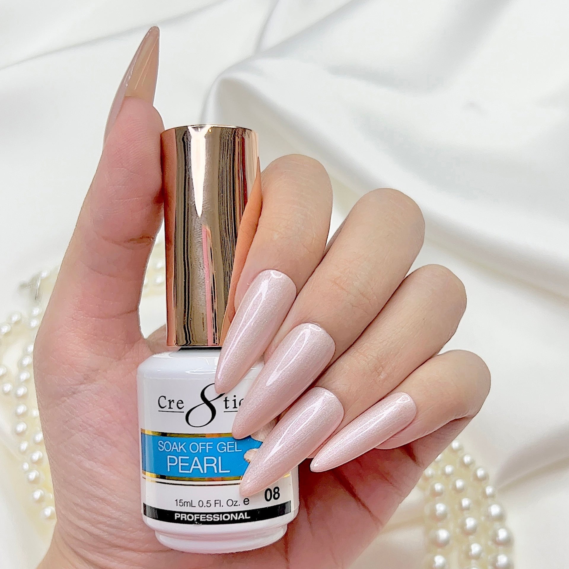Cre8tion Pearl Gel 0.5oz - Full Set 18 colors w/ 1 Color Chart