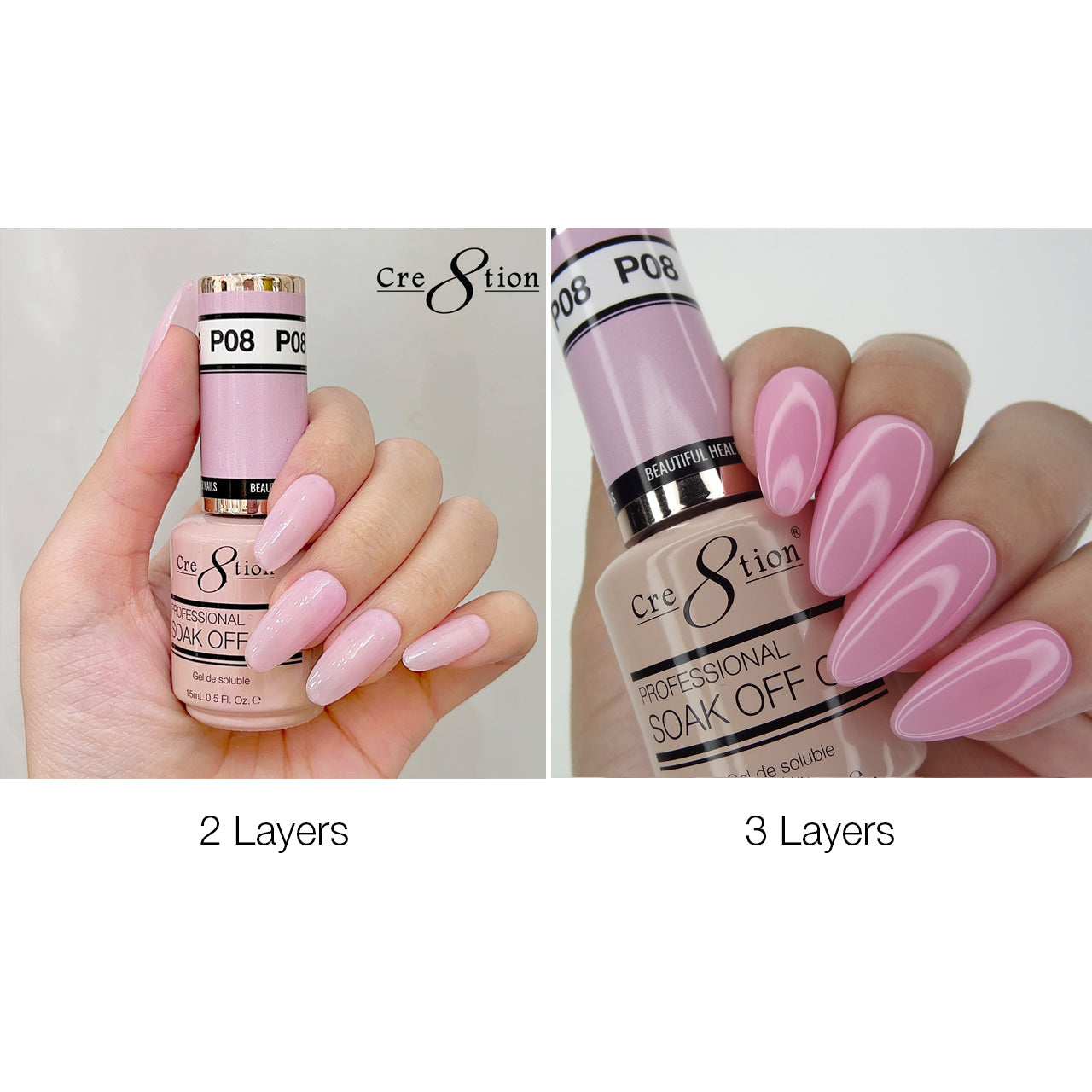Cre8tion Gel - French Collection 0.5oz - P08 Pink