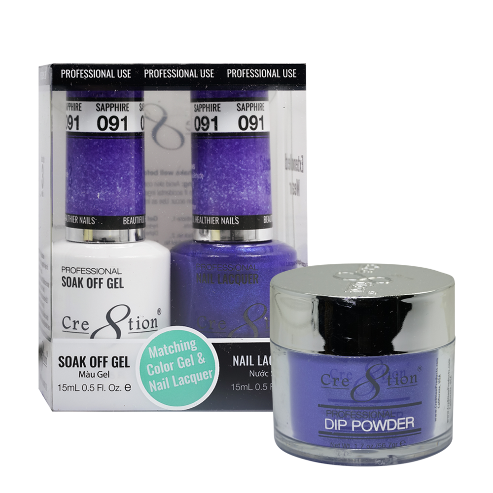 Cre8tion Matching Sets - 091 Sapphire (Shimmery)
