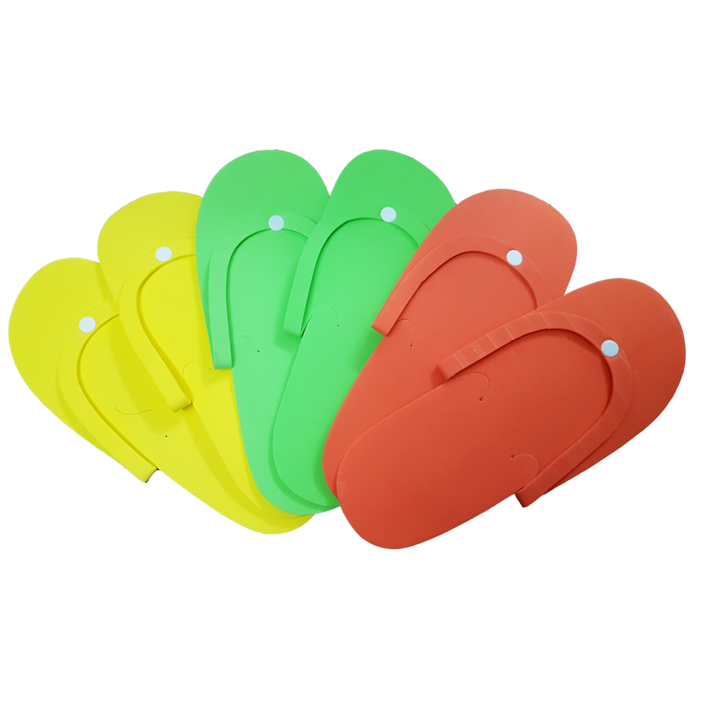 Cre8tion Non-Slippery Disposable Plastic Button - Pedicure Slippers 360 pairs/case