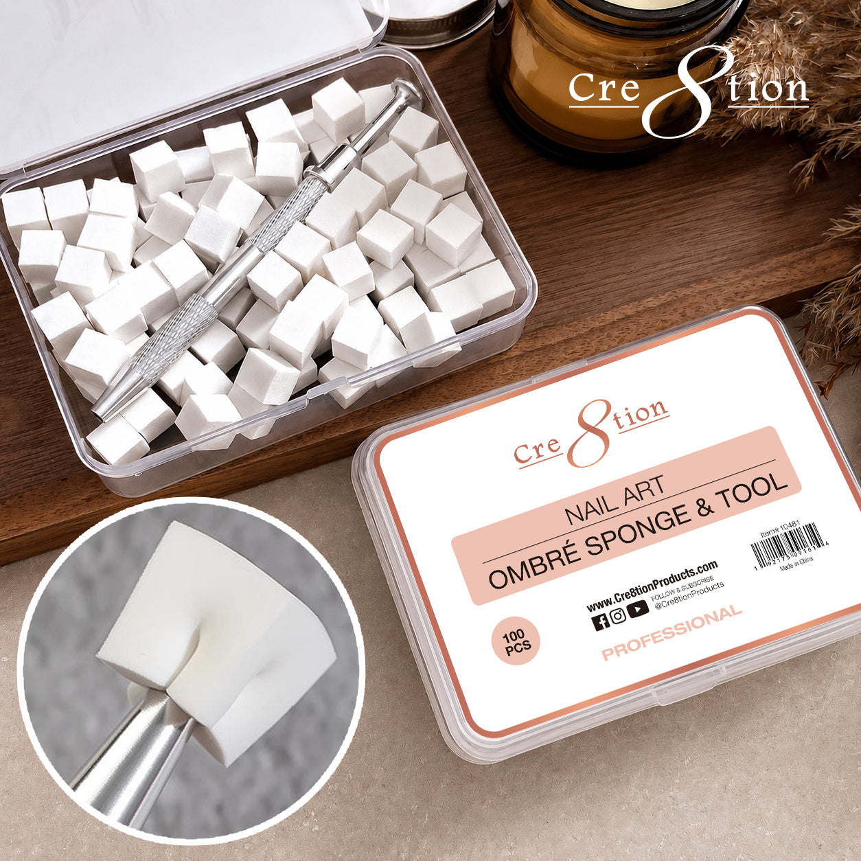 Cre8tion Ombre Sponge & Tool 100pcs/box