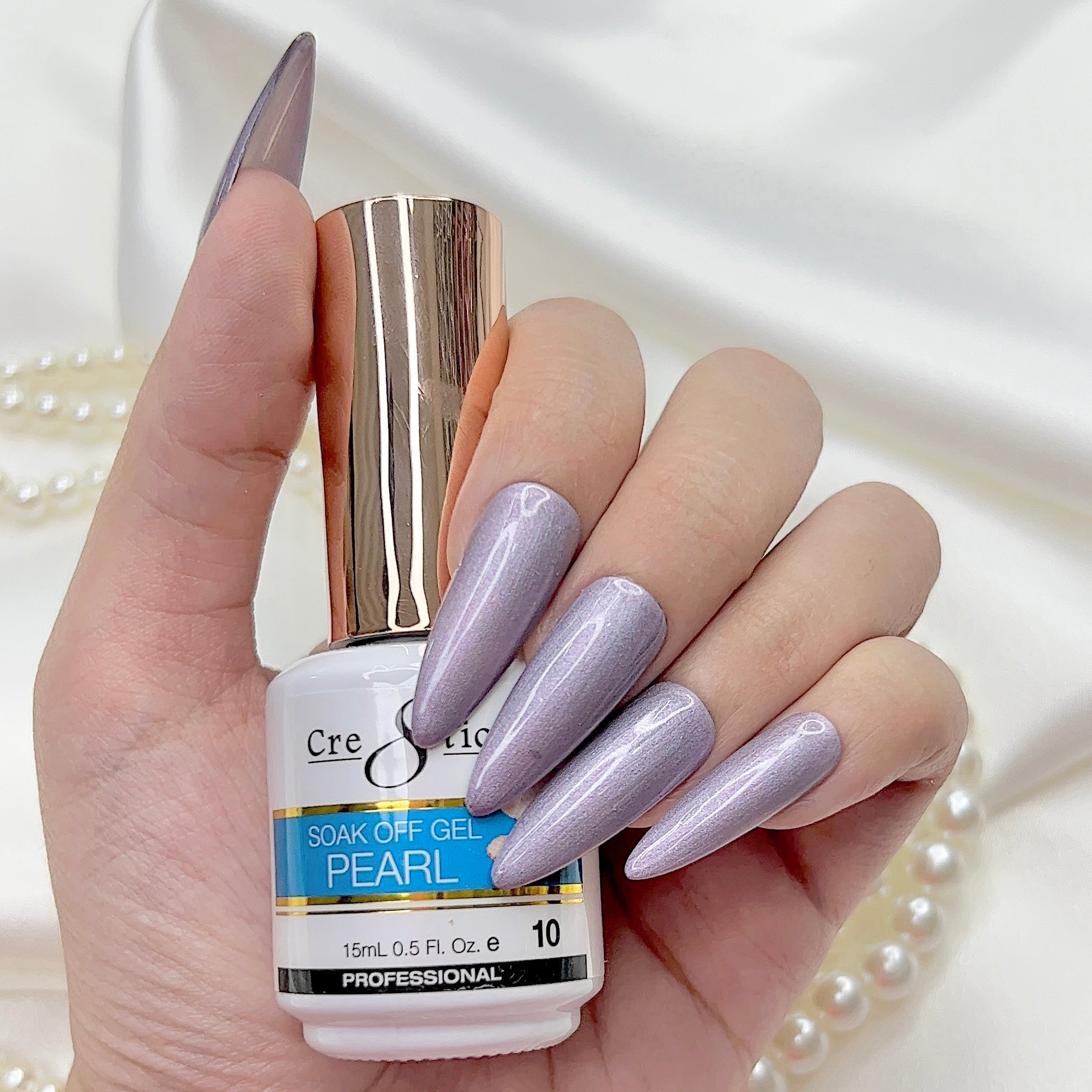Cre8tion Pearl Gel 0.5oz - Full Set 18 colors w/ 1 Color Chart