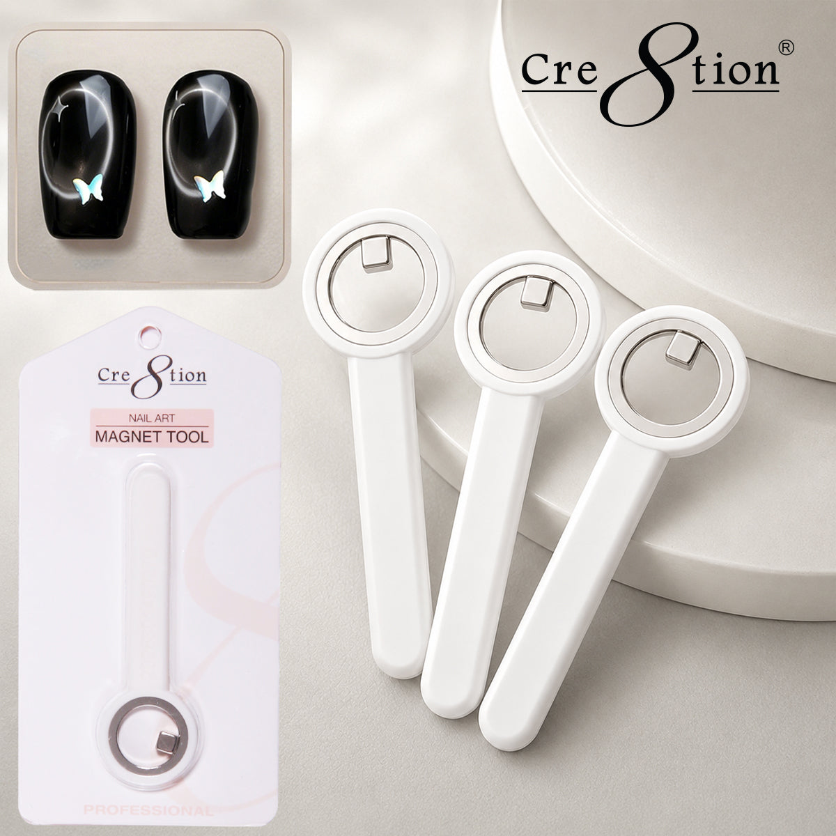 Cre8tion Circle Cat Eye Magnet with Handle