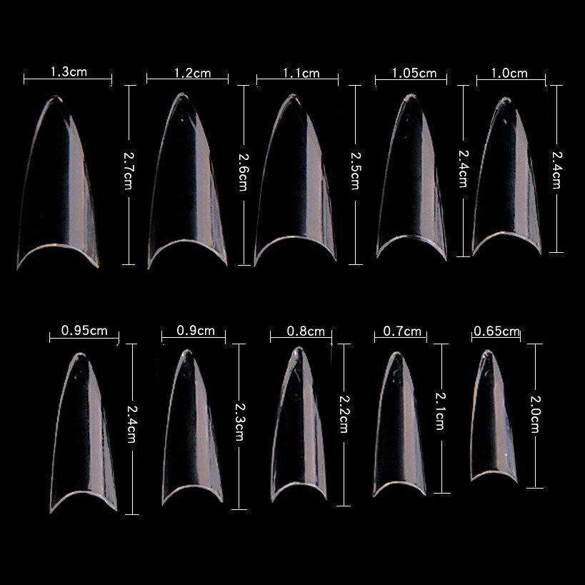 Cre8tion Special Shape - 03 Short Stellito Nail Tips 500 pcs./box