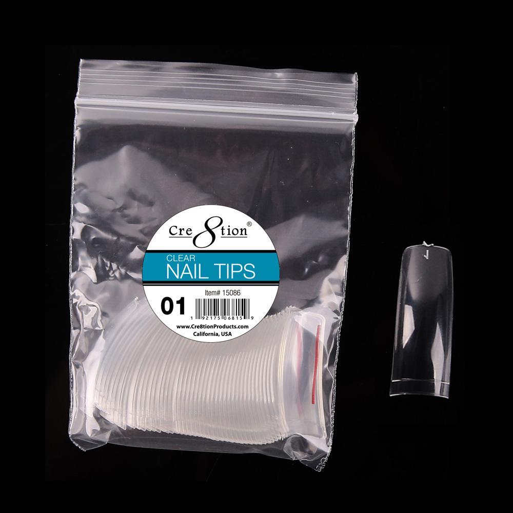 Cre8tion False Tip-  Clear 50 pcs/bag