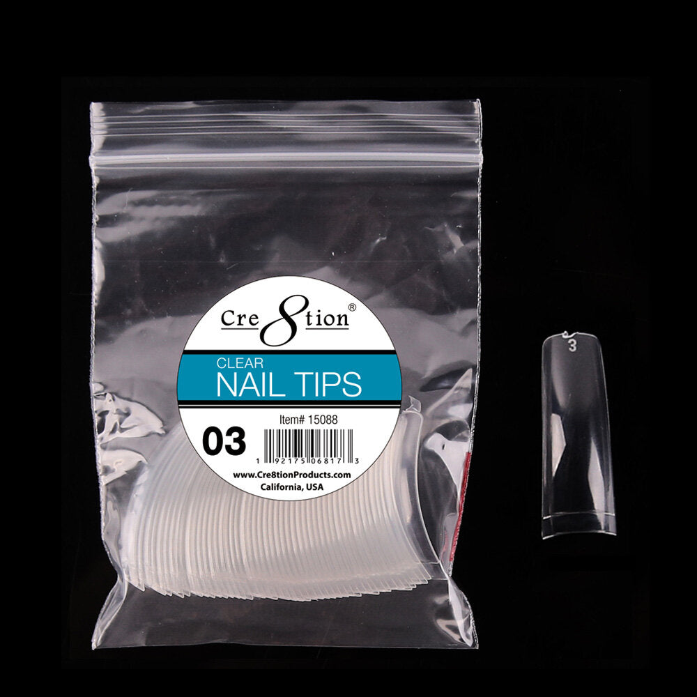 Cre8tion False Tip-  Clear 50 pcs/bag