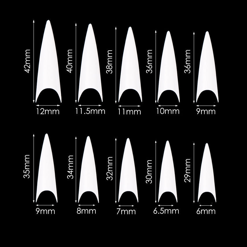 Cre8tion Special Shape - 02 Long Stiletto Nails 600 pcs./box