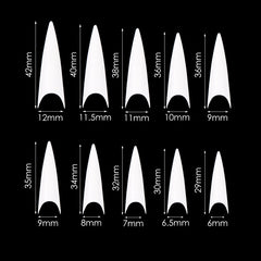 Cre8tion Special Shape - 02 Long Stiletto Nails 600 pcs./box