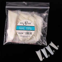 Cre8tion Shape Nail Tips - 01 Coffin Refill Bag #4, #5, #5, #6 200 tips/bag