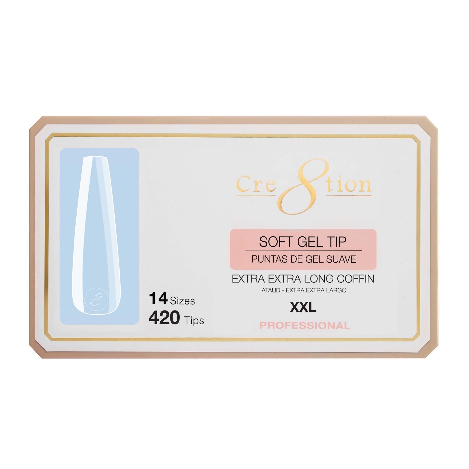 Cre8tion Soft Gel Tips - COFFIN