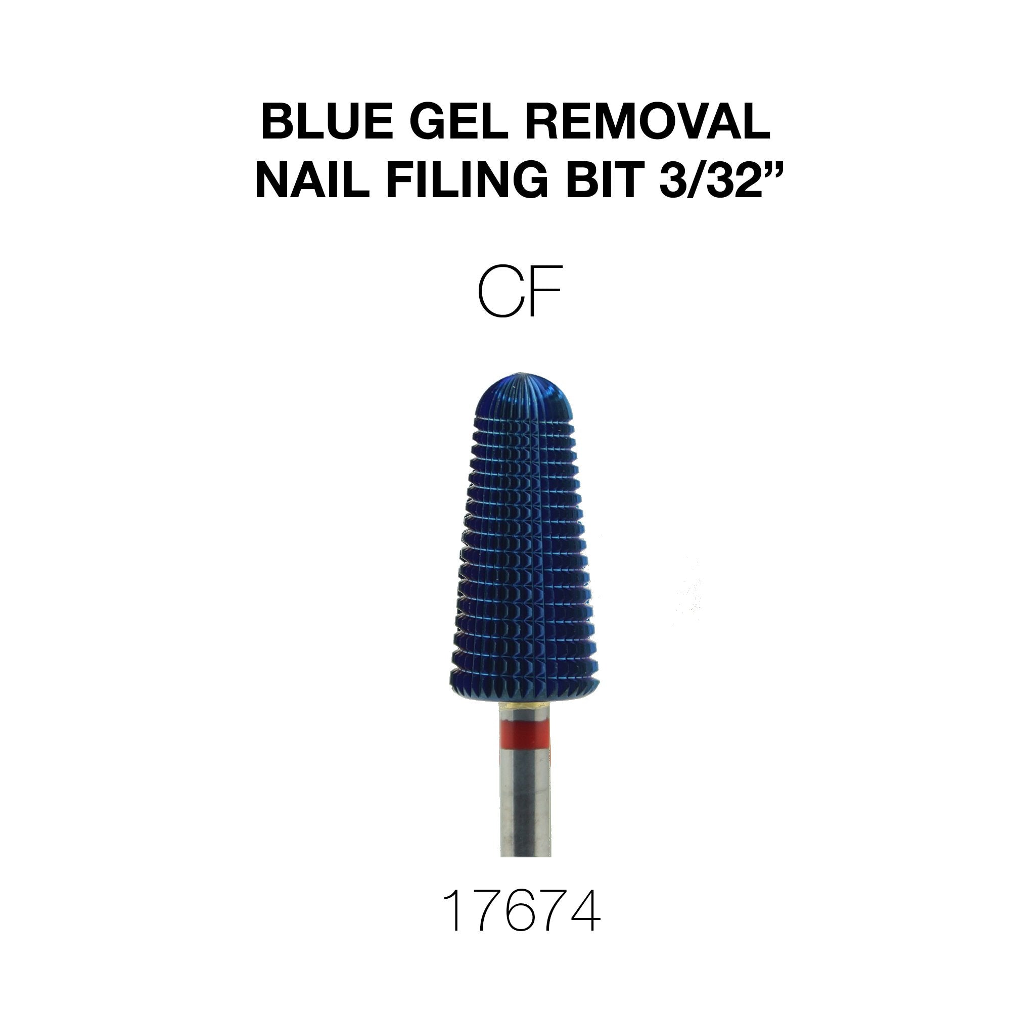 Cre8tion Blue Gel Removal Nail Filing Bit  3/32"