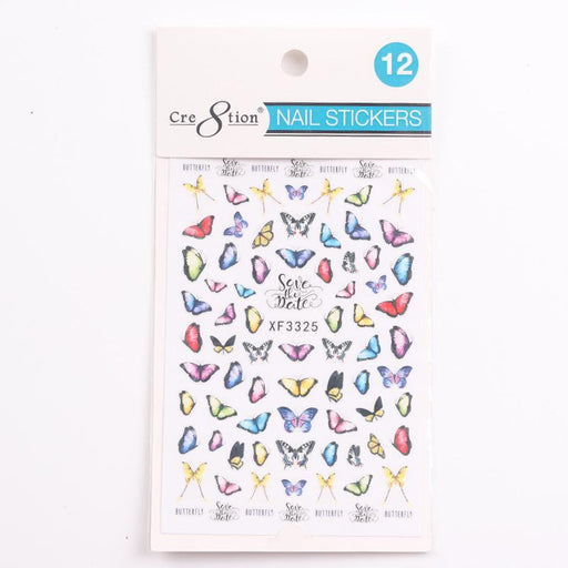 Cre8tion Nail Art Sticker Butterfly (42 Styles)