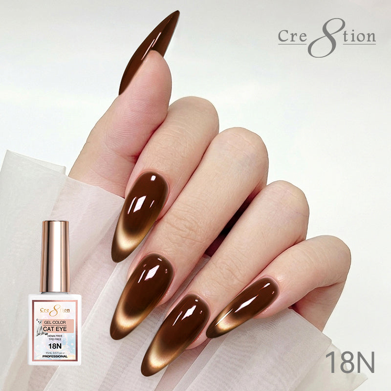 Cre8tion Cat Eye Soak Off Gel 0.5oz 18N
