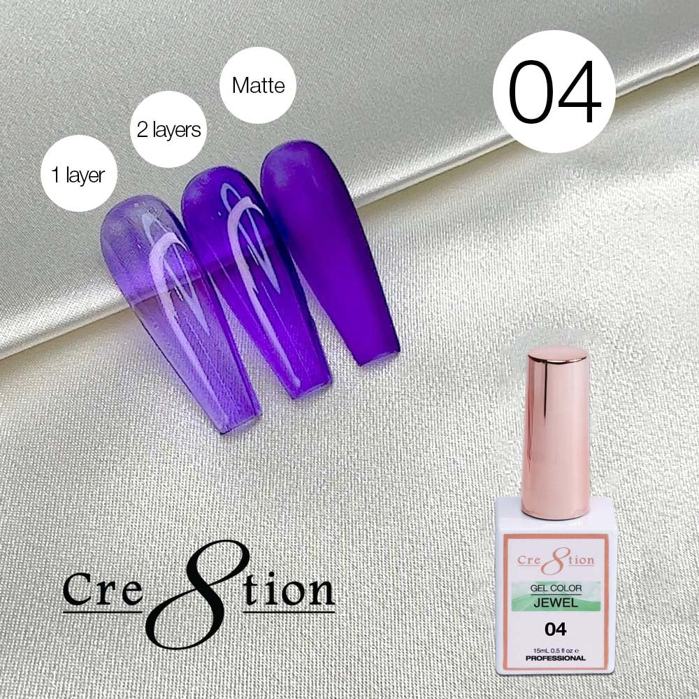 Cre8tion Soak Off Gel 0.5oz G04 - Jewel Collection