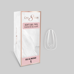 Cre8tion Soft Gel Tips - ALMOND Refill Tip (100pcs/box)