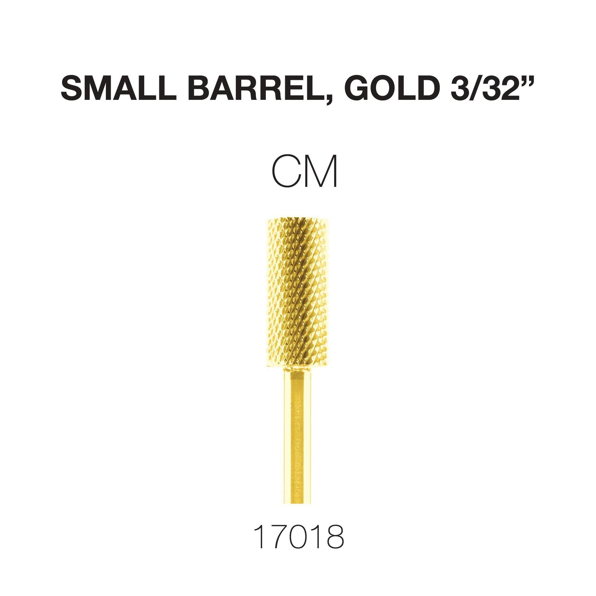 Cre8tion Carbide Small Barrel, Gold 3/32"