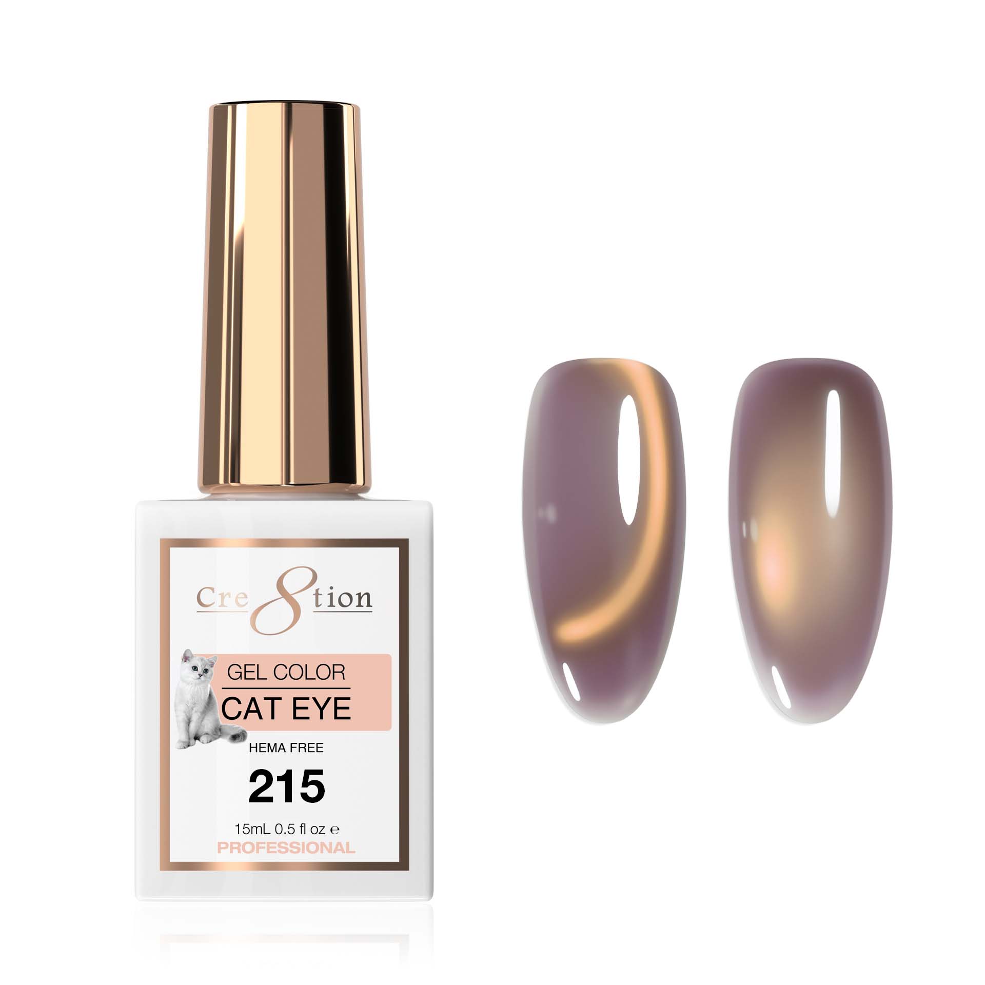 Cre8tion Cat Eye Soak Off Gel 0.5oz 215