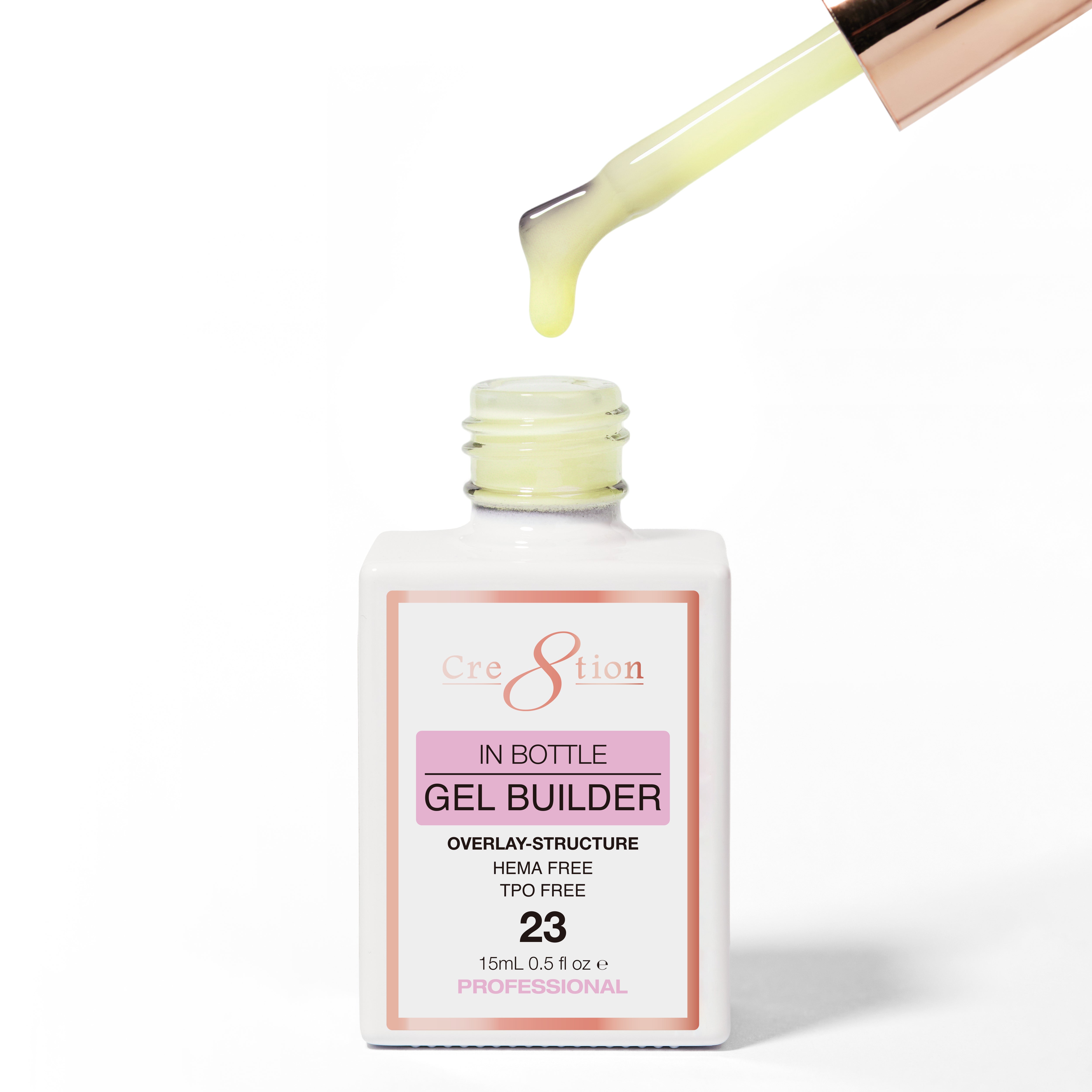 Cre8tion Gel Collection - Overlay/ Brush on Builder 0.5oz 23 Sorbet Stardust