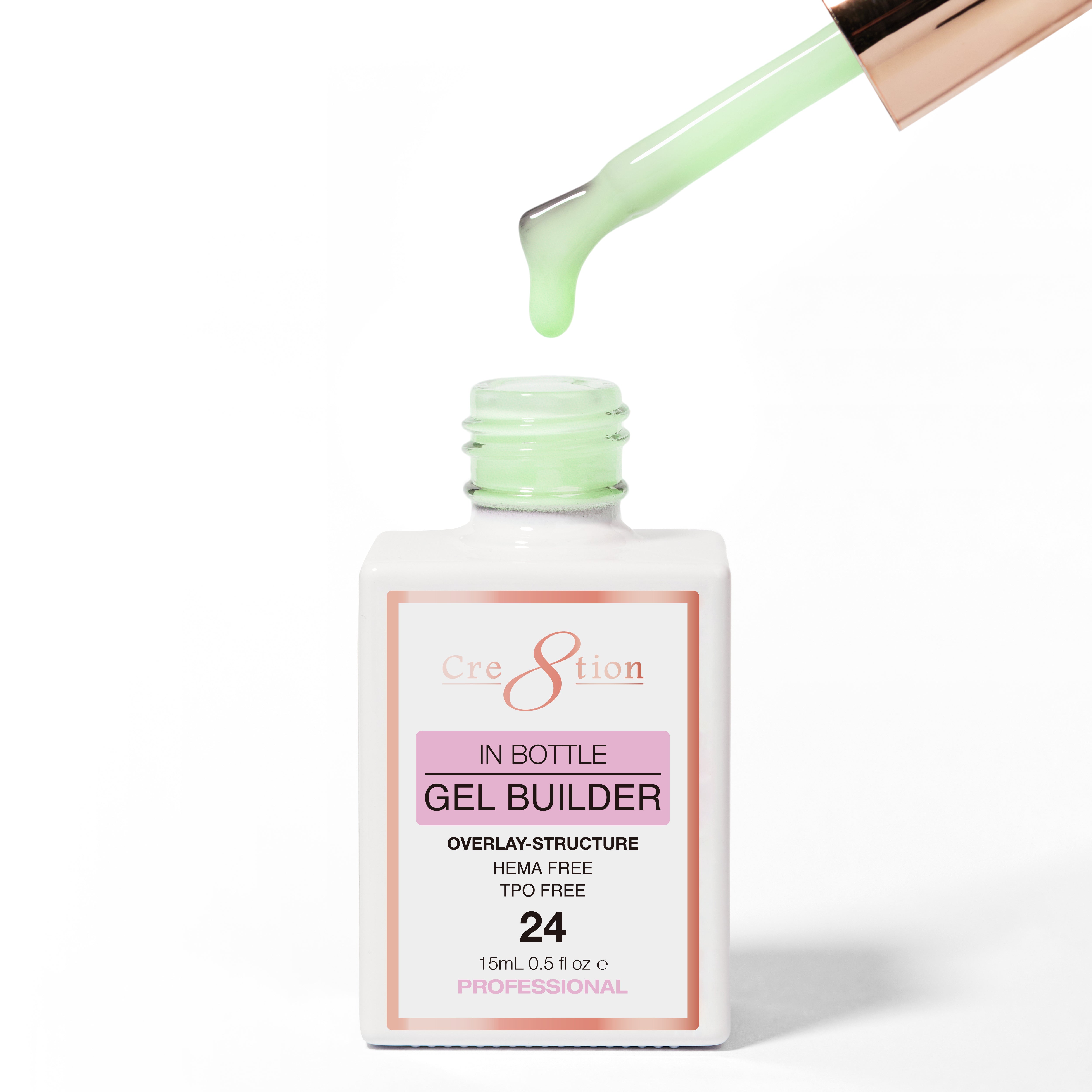 Cre8tion Gel Collection - Overlay/ Brush on Builder 0.5oz 24 Mint Gelato