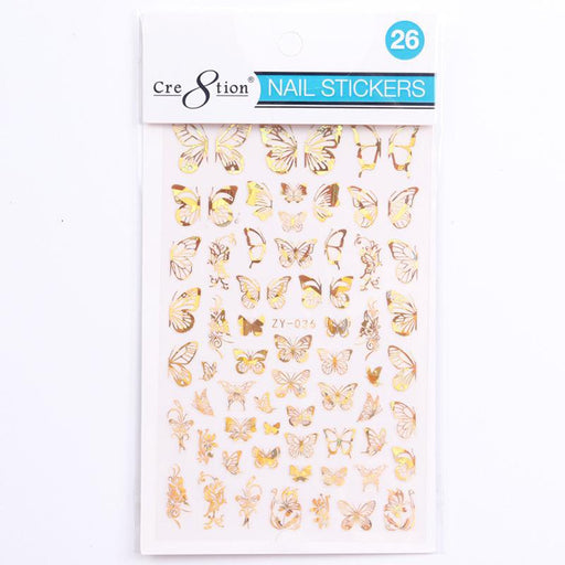 Cre8tion Nail Art Sticker Butterfly (42 Styles)