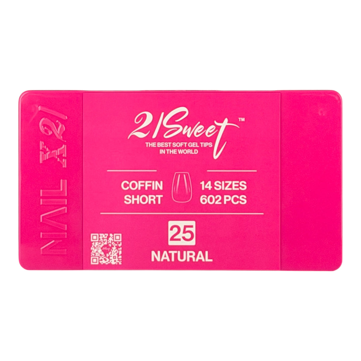 21Sweet Soft Gel Tip Box, Coffin, Natural, 602 pcs [50% Off]