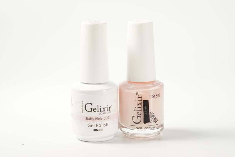 Gelixir Nail Polish Gel & Matching Lacquer Baby Pink 1 PK #007