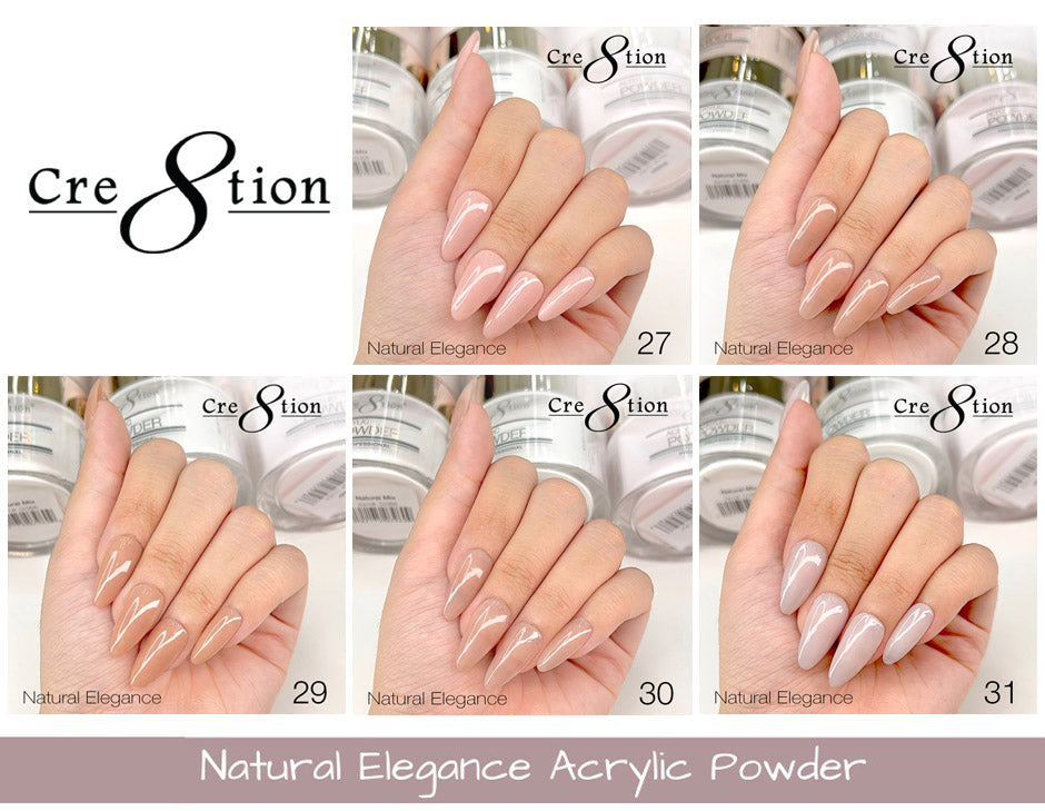 [Bonus Combo] Cre8tion Natural Elegance Powder 4oz - with 1 Free Clear Powder 1.7oz