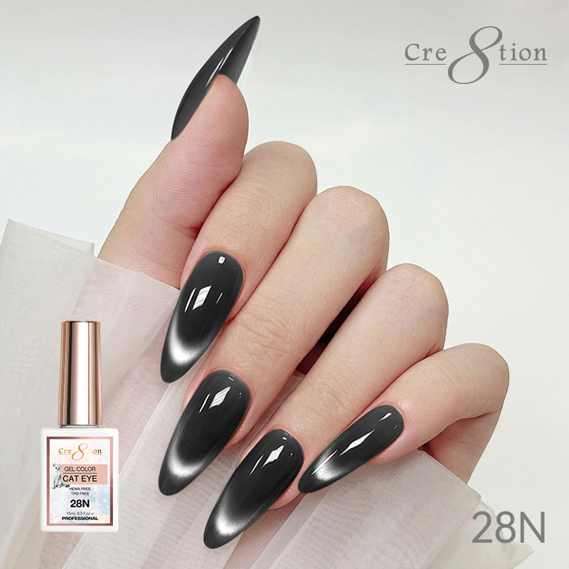 Cre8tion Cat Eye Soak Off Gel 0.5oz 28N