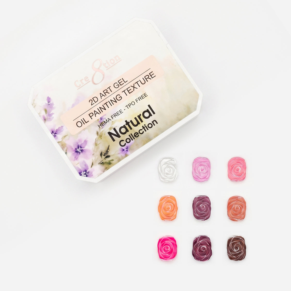 Cre8tion Nail 2D Canvas Painting Gel Palette - Natural Collection