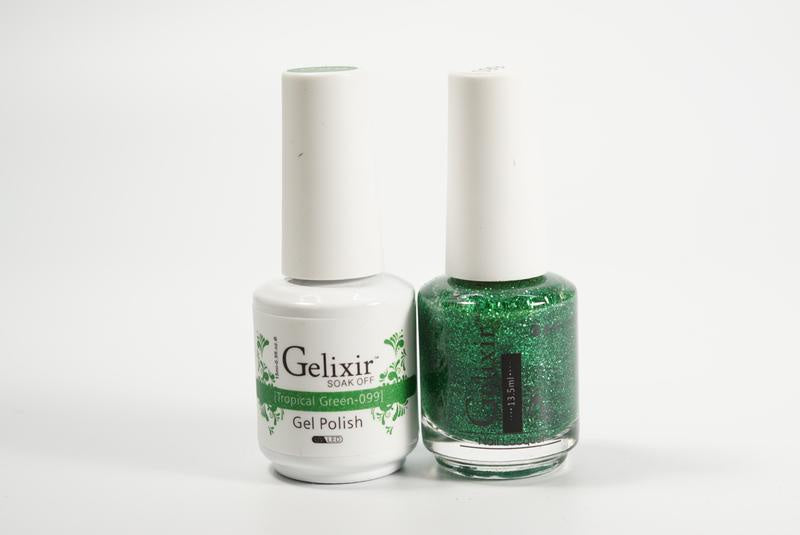 Gelixir Nail Polish Gel & Matching Lacquer Green Fairly 1 PK #099