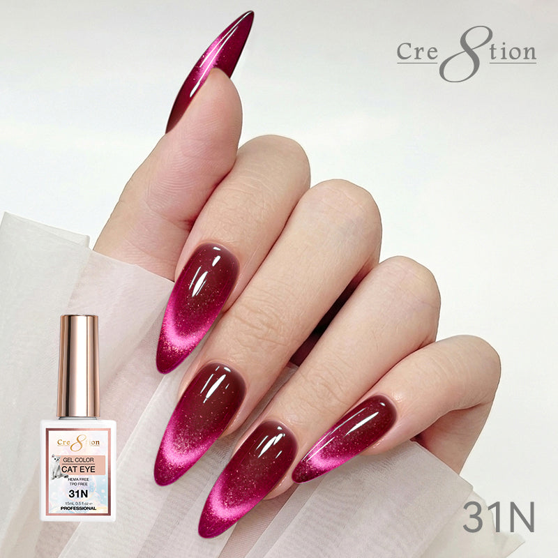 Cre8tion Cat Eye Soak Off Gel 0.5oz 31N