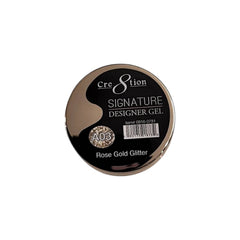 Cre8tion Signature Designer Gel 7.5 g - 0.26oz A03 Rose Gold Glitter