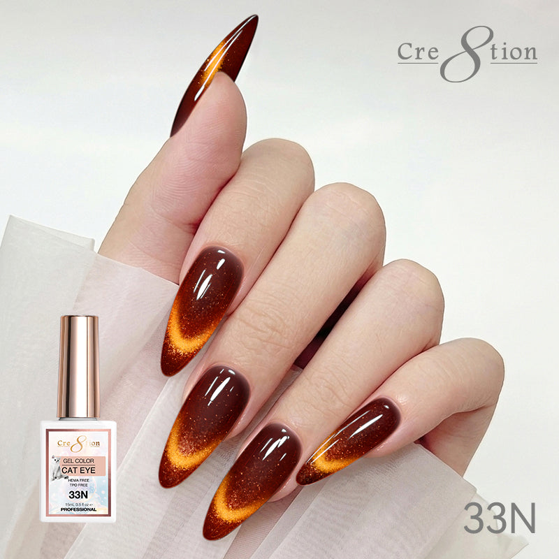 Cre8tion Cat Eye Soak Off Gel 0.5oz 33N