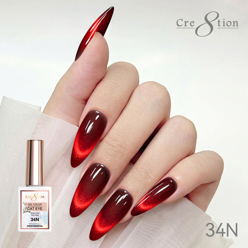 Cre8tion Cat Eye Soak Off Gel 0.5oz 34N