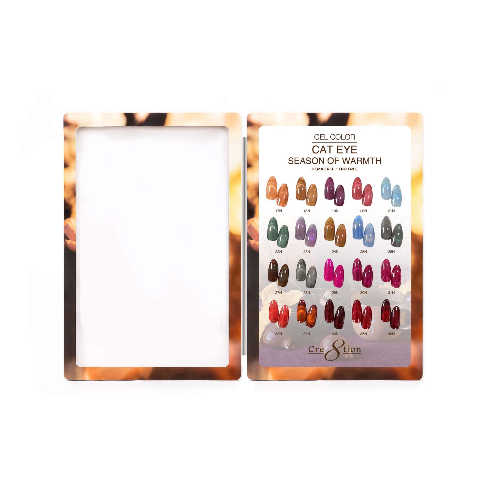 Cre8tion Acrylic Booklet - Cat Eye Season of Warmth 20 Colors