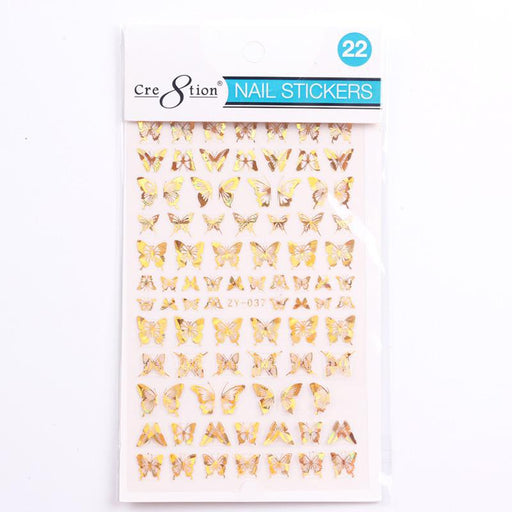 Cre8tion Nail Art Sticker Butterfly (42 Styles)
