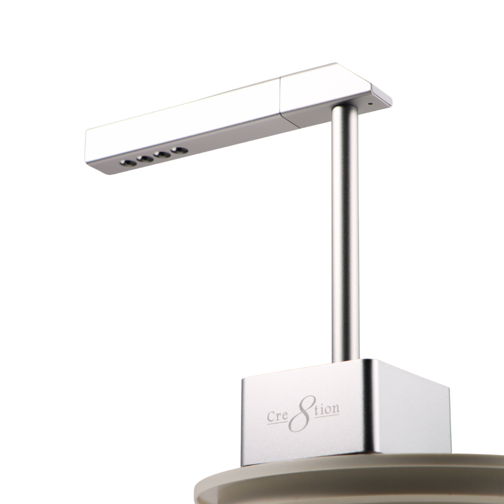 Cre8tion Portable Rechargeable 2in1 UV/LED Desk Lamp - Silver 15W
