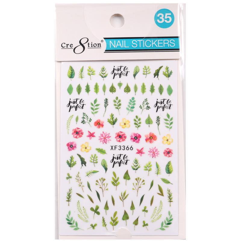 Cre8tion Nail Art Sticker Flower (26 Styles)
