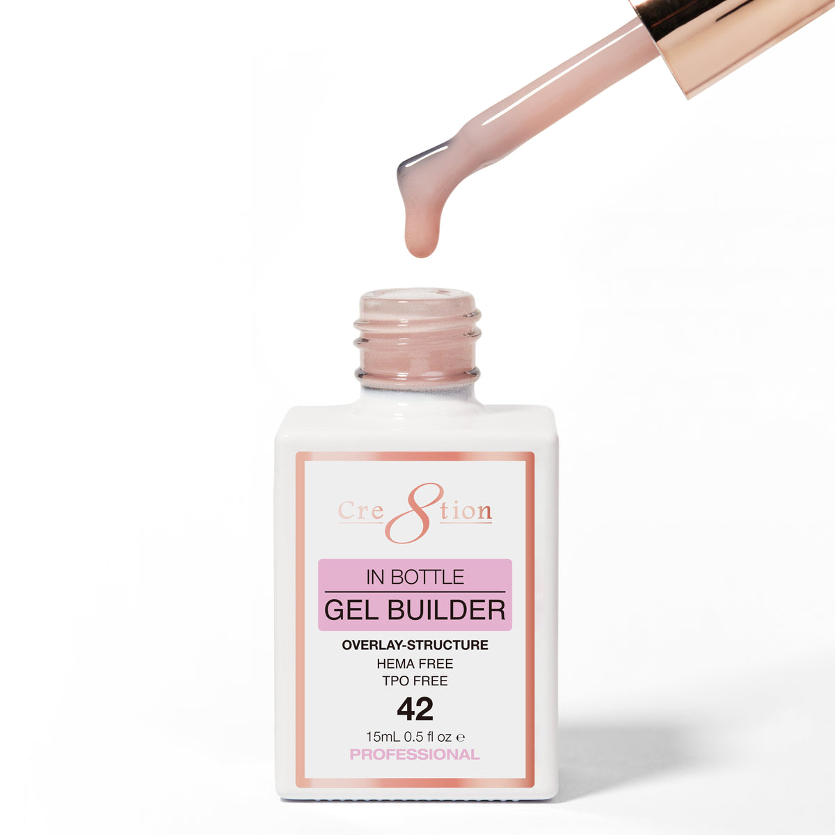 Cre8tion Gel Collection - Overlay/ Brush on Builder 0.5oz 42 Coffee and Tea