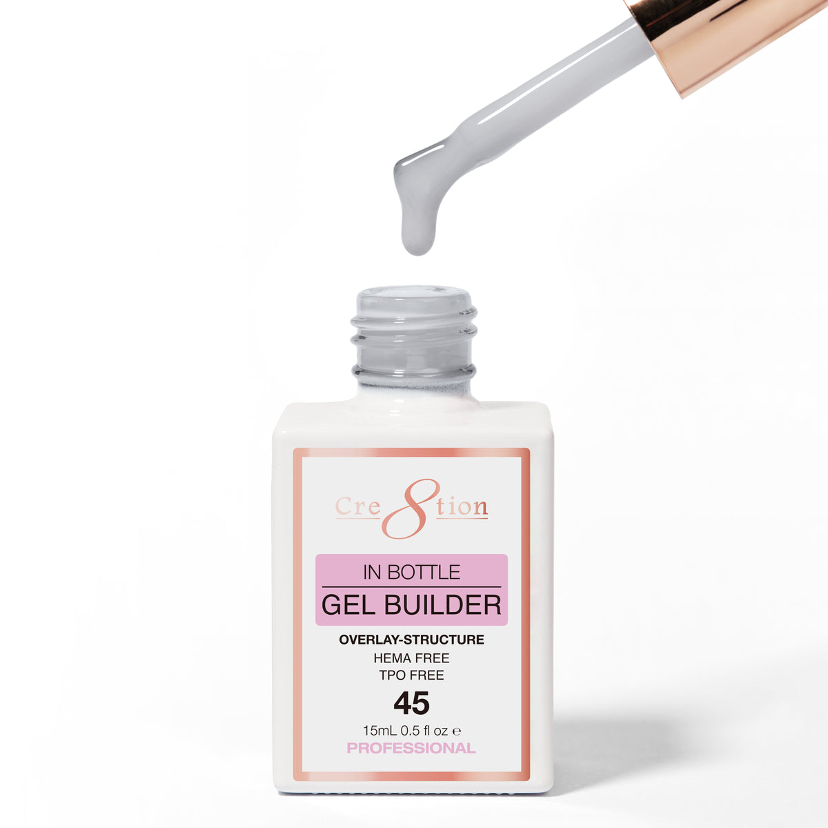 Cre8tion Gel Collection - Overlay/ Brush on Builder 0.5oz 45 Charcoal Moon Velvet Night