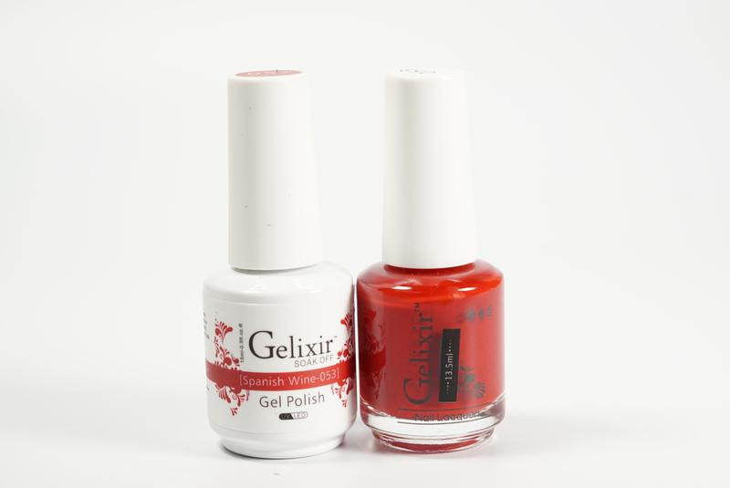 Gelixir Nail Polish Gel & Matching Lacquer Spanish Wine 1 PK #053