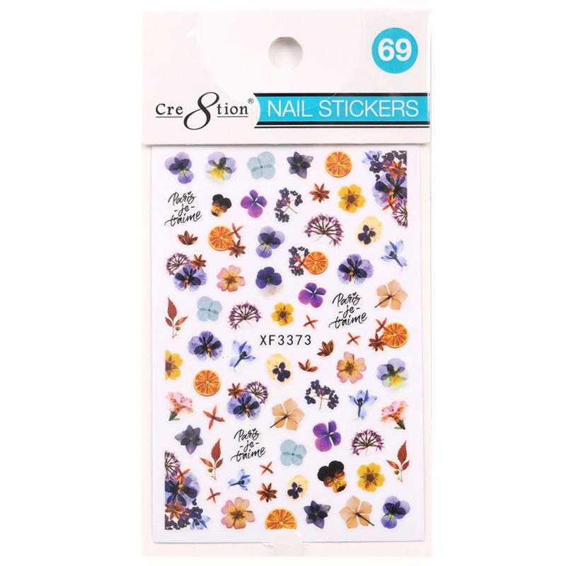 Cre8tion Nail Art Sticker Flower (26 Styles)