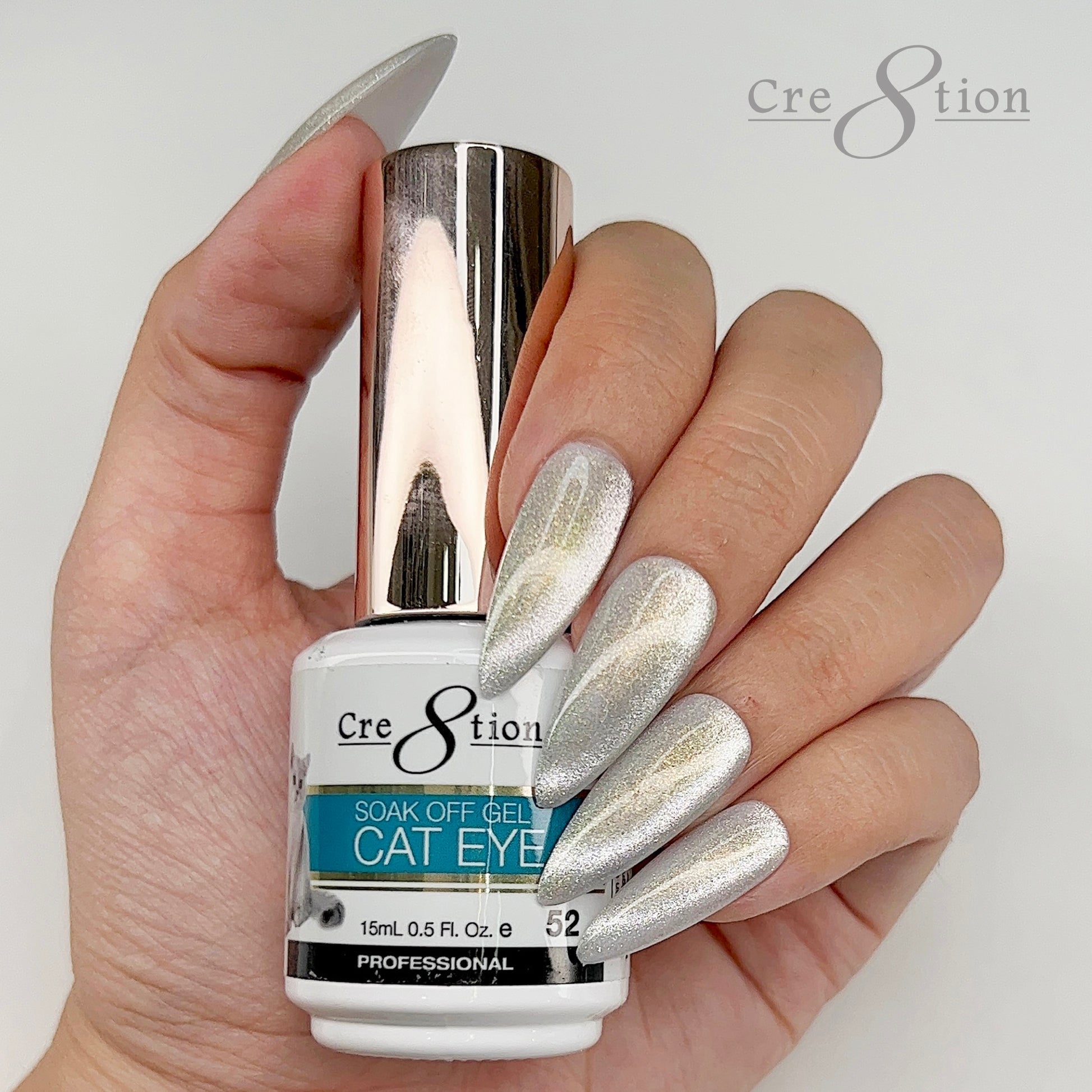 Cre8tion Cat Eye Soak Off Gel 0.5oz 52