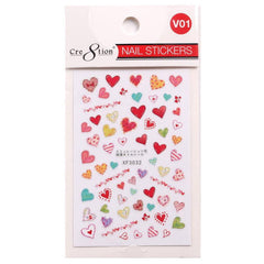 Cre8tion Nail Art Sticker Valentine (12 Styles)